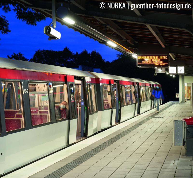 Reference - ScaleControl lighting management system on the railway station Meiendorfer Weg of the Hamburger Hochbahn | NORKA Automation